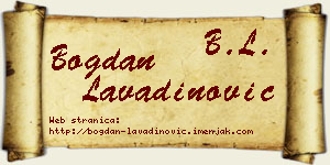 Bogdan Lavadinović vizit kartica